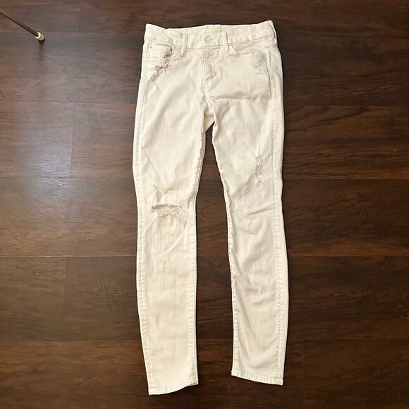 MOTHER white the Looker distressed skinny jeans size 27 - Picture 2 of 15
